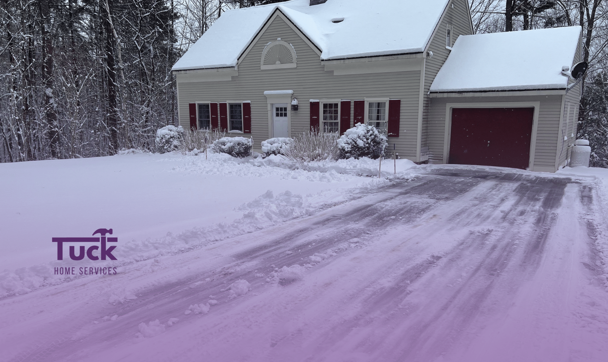 THS snow removal crew with plow truck and sanding equipment in Thornton